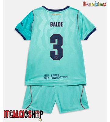 Barcelona Alejandro Balde #3 Terza Maglia Bambino 2026-27 Manica Corta (+ Pantaloni corti)